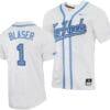 Bryce Blaser Jersey #1 North Carolina Tar Heels Baseball White Full-Button