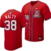 Cam Walty Jersey #38 Arizona Wildcats Replica Baseball Full-Button Red