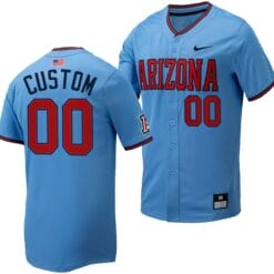 Custom Arizona Wildcats Jersey Name and Number Replica Baseball Full-Button Light Blue