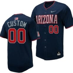 Custom Arizona Wildcats Jersey Name and Number Replica Baseball Full-Button Navy