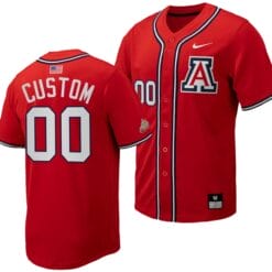 Custom Arizona Wildcats Jersey Name and Number Replica Baseball Full-Button Red