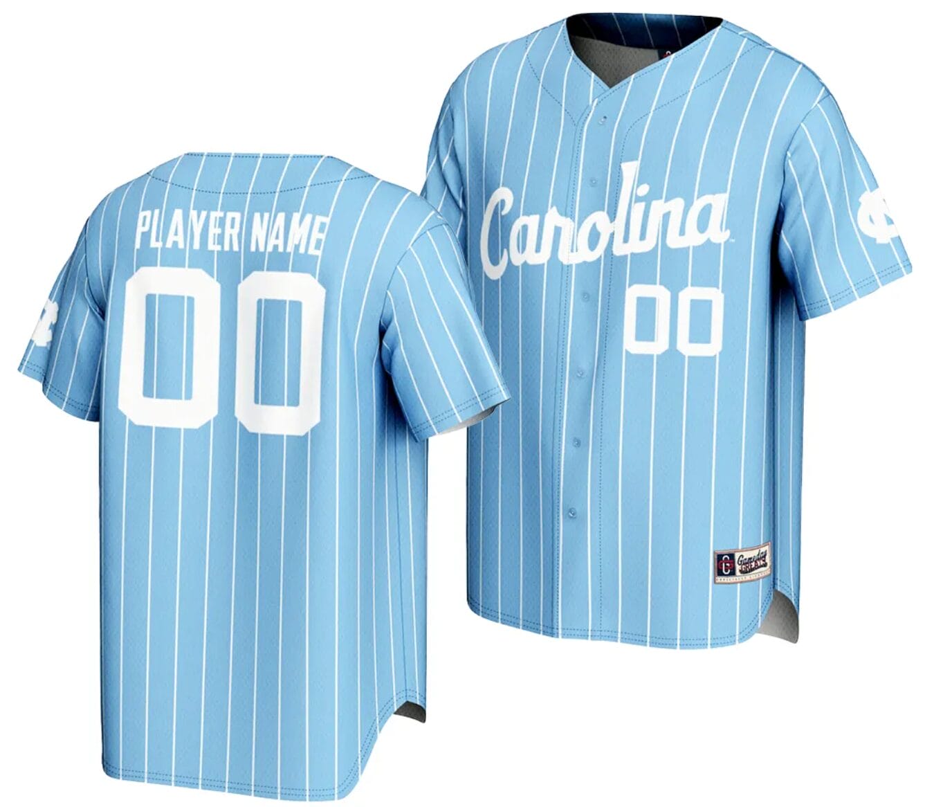 Custom North Carolina Tar Heels Jersey Name and Number Lightweight Baseball Light Blue