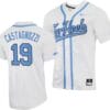 Johnny Castagnozzi Jersey #19 North Carolina Tar Heels Baseball White Full-Button