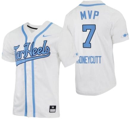 Vance Honeycutt Jersey #7 North Carolina Tar Heels Baseball White Full-Button