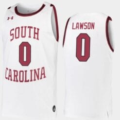 AJ Lawson Jersey #0 South Carolina Gamecocks College Basketball White Replica