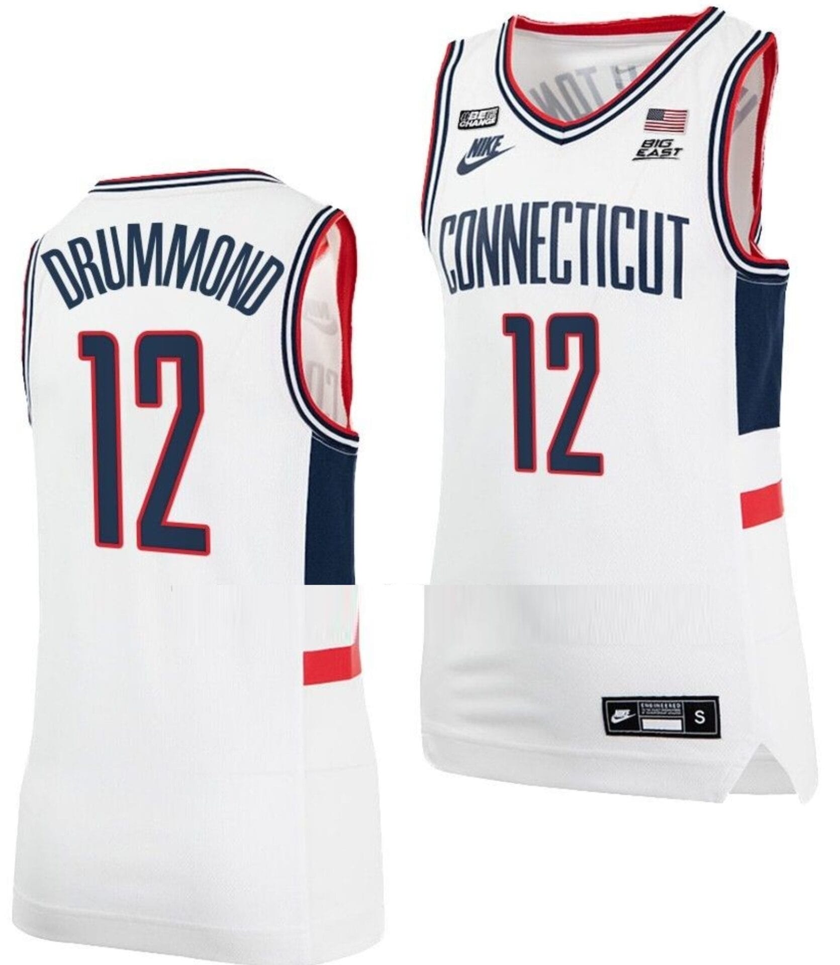 Andre Drummond Jersey UConn Huskies College Basketball Alumni White #12