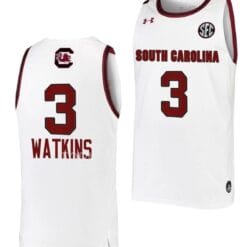 Ashlyn Watkins Jersey #3 South Carolina Gamecocks College Basketball White