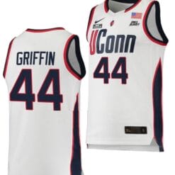 Aubrey Griffin Jersey #44 UConn Huskies College Basketball White Replica