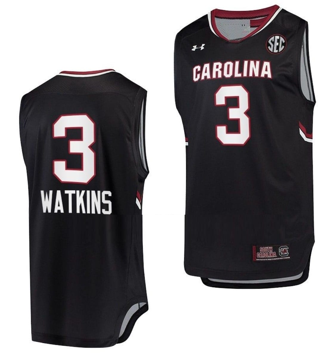 Ashlyn Watkins Jersey #3 South Carolina Gamecocks Jersey College Basketball Black