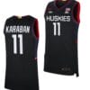 Alex Karaban Jersey UConn Huskies College Basketball Limited Black #11