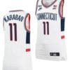 Alex Karaban Jersey UConn Huskies College Basketball Alumni White #11