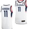 Alex Karaban Jersey #11 UConn Huskies College Basketball White Replica