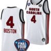 Aliyah Boston Jersey #4 South Carolina Gamecocks Basketball 2024 NCAA March Madness Final Four White