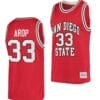 Aguek Arop Jersey #33 San Diego State Aztecs College Basketball Red Retro