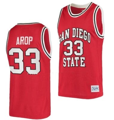 Aguek Arop Jersey #33 San Diego State Aztecs College Basketball Red Retro