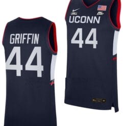 Aubrey Griffin Jersey UConn Huskies College Basketball Navy Replica #44