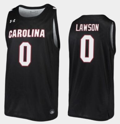 AJ Lawson Jersey #0 South Carolina Gamecocks College Basketball Black Replica