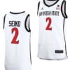 Adam Seiko Jersey #2 San Diego State Aztecs College Basketball Home White