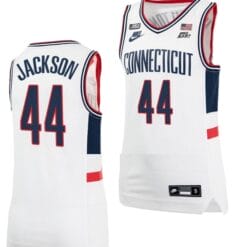 Andre Jackson Jersey UConn Huskies College Basketball Alumni White #44