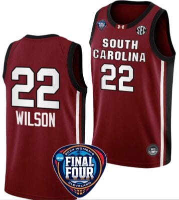 A'ja Wilson Jersey #22 South Carolina Gamecocks Basketball 2024 NCAA March Madness Final Four Garnet