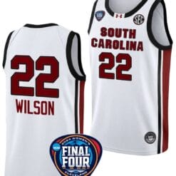 A'ja Wilson Jersey #22 South Carolina Gamecocks Basketball 2024 NCAA March Madness Final Four White