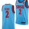 Adam Seiko Jersey #2 San Diego State Aztecs College Basketball Blue Alternate