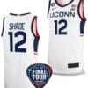 Ashlynn Shade Jersey #12 UConn Huskies Basketball 2024 NCAA March Madness Final Four White