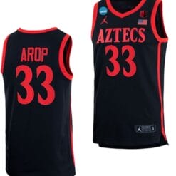 Aguek Arop Jersey #33 San Diego State Aztecs College Basketball 2023 NCAA March Madness Black