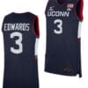 Aaliyah Edwards Jersey UConn Huskies College Basketball Navy Replica #3
