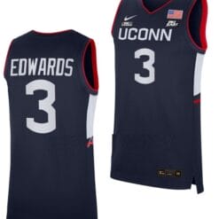 Aaliyah Edwards Jersey UConn Huskies College Basketball Navy Replica #3
