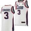 Aaliyah Edwards Jersey UConn Huskies College Basketball White Replica #3