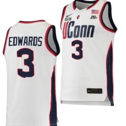 Aaliyah Edwards Jersey UConn Huskies College Basketball White Replica #3
