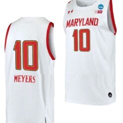 Abby Meyers Jersey #10 Maryland Terrapins College Basketball 2023 NCAA March Madness White