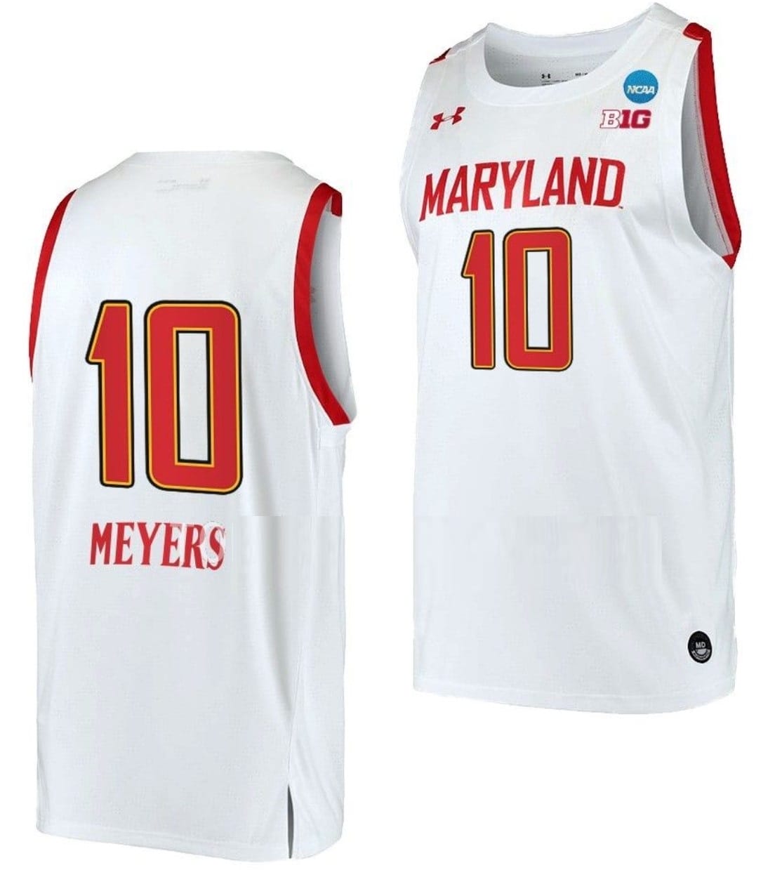 Abby Meyers Jersey #10 Maryland Terrapins College Basketball 2023 NCAA March Madness White