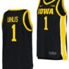 Ahron Ulis Jersey #1 Iowa Hawkeyes College Basketball Black
