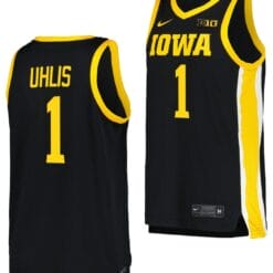 Ahron Ulis Jersey #1 Iowa Hawkeyes College Basketball Black