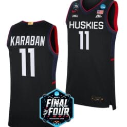 Alex Karaban Jersey UConn Huskies College Basketball 2023 NCAA Final Four Black #11