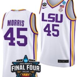 Alexis Morris Jersey LSU Tigers College Basketball 2023 NCAA Final Four Garnet White #45