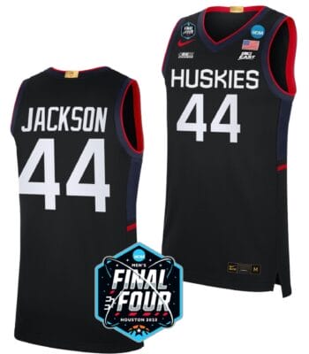 Andre Jackson Jersey UConn Huskies College Basketball 2023 NCAA Final Four Black #44