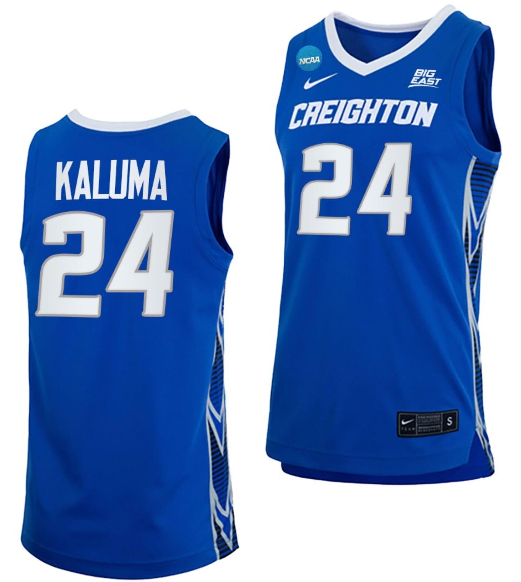 Arthur Kaluma Jersey #24 Creighton Bluejays College Basketball 2023 NCAA March Madness Blue