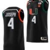 Bensley Joseph Jersey Miami Hurricanes College Basketball Swingman Black #4