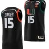 Norchad Omier Jersey Miami Hurricanes College Basketball Swingman Black #15