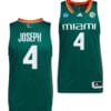 Bensley Joseph Jersey #4 Miami Hurricanes 2023 NCAA March Madness Green College Basketball