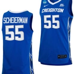 Baylor Scheierman Jersey #55 Creighton Bluejays College Basketball 2023 NCAA March Madness Blue