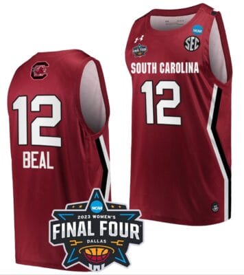 Brea Beal Jersey South Carolina Gamecocks College Basketball 2023 NCAA Final Four Garnet Garnet #12