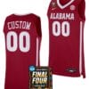 Custom Alabama Crimson Tide Jersey Name and Number 2024 NCAA March Madness Final Four Basketball Crimson