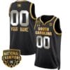 Custom South Carolina Gamecocks Basketball Jersey Name and Number 2024 National Champions All Stitched Black Gold