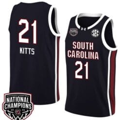 Chloe Kitts Jersey #21 South Carolina Gamecocks 2024 NCAA Basketball National Champions Black