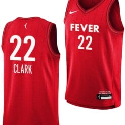 Caitlin Clark Jersey #22 Indiana Fever Basketball 2024 WNBA Draft Rebel Edition Stitched Red