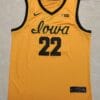 Caitlin Clark Jersey #22 Iowa Hawkeyes College Basketball Stitched Yellow 3